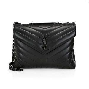 YSL all black Medium Lou Lou Matelasse bag. Used twice. Perfect condition.